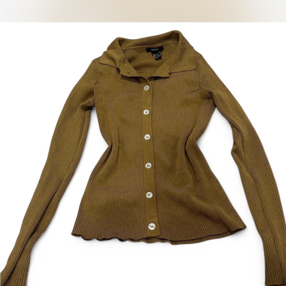 Brown Ribbed Sweater Set - Picture 2 of 4